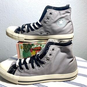 Converse Gray and Black High-Top Sneakers New in box